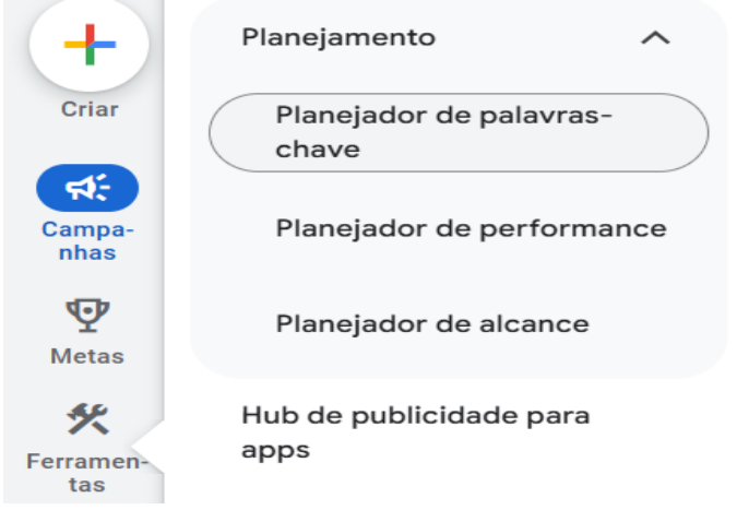 Planejador de palavras-chave